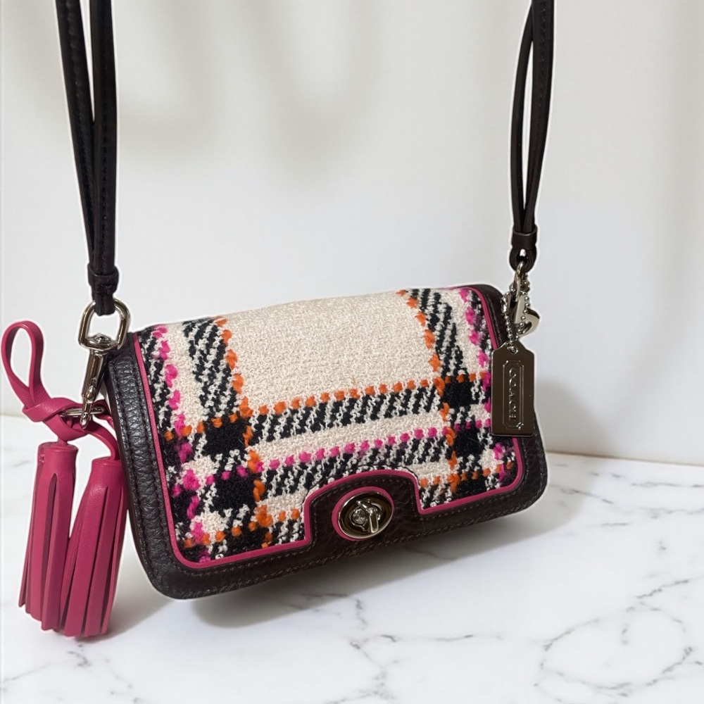Coach Penny Legacy Boucle Plaid Tweed Crossbody 🚨 RARE 🚨 EUC 🤩🤩